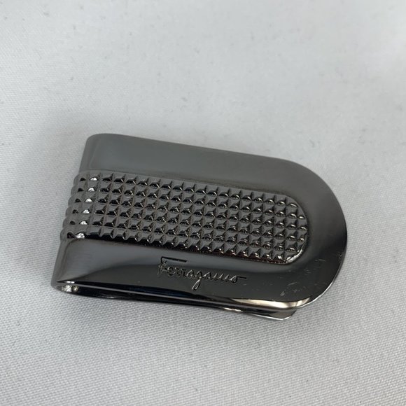 Salvatore Ferragamo Money Clip in Gun Metal - Picture 2 of 8